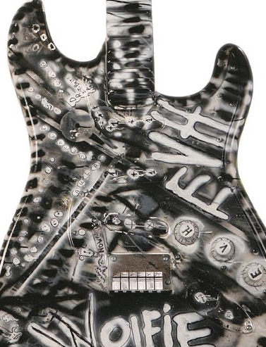 Fender Stratocaster custom painted by Eddie & Wolfie